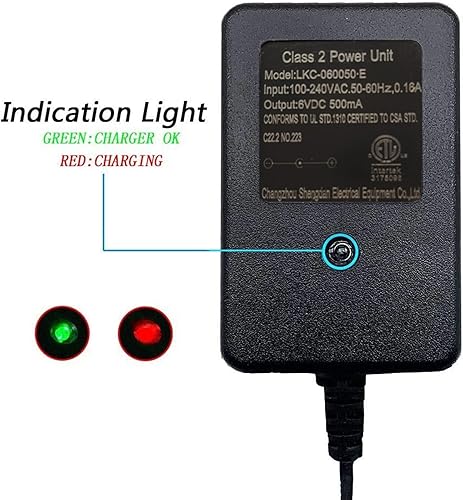 Miniatura 2 de weelye Cargador universal para niños de 6 V CC 500 mA, cargador universal para niños, suministro de batería por adaptador de corriente con luz