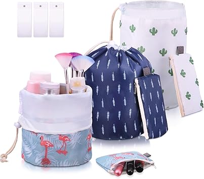 portable drawstring makeup bag