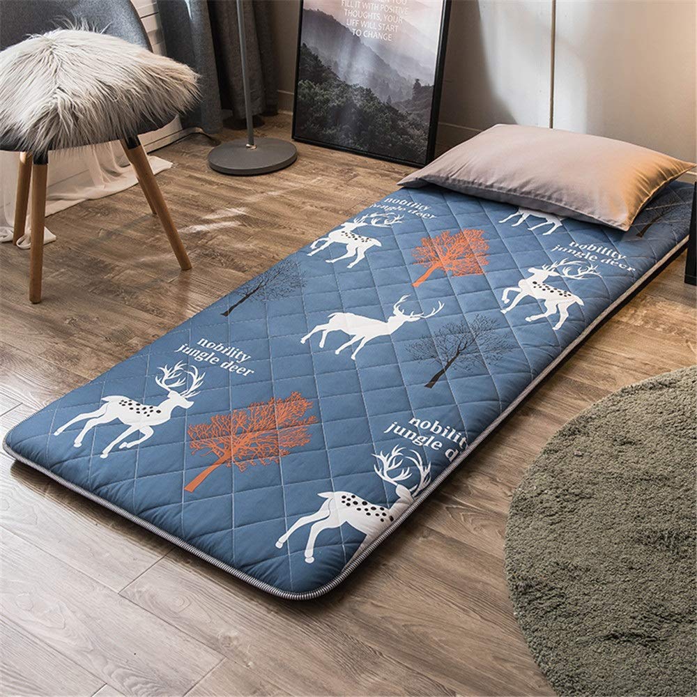 Matelas Pliable Sol - Épaisseur 5 Ou 8 Cm - Housse Lavable - Fond Antidérapant - Pour Camping, Invités, Tatami - 9