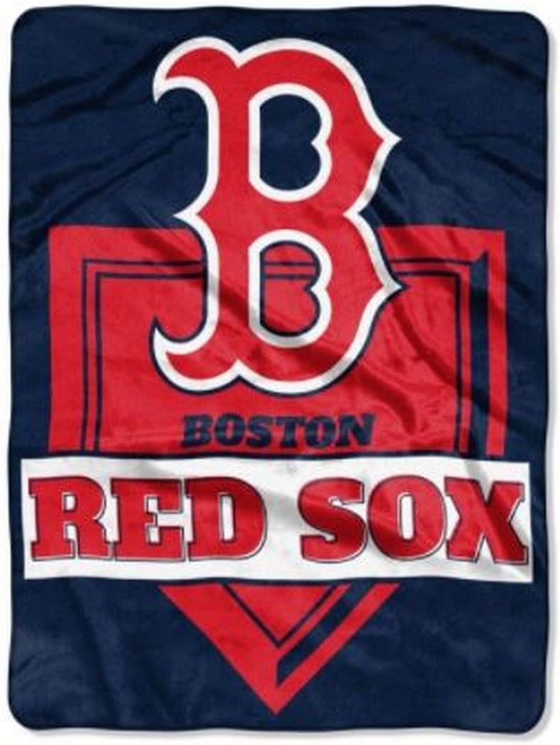 MLB Mens Royal Plush Raschel Throw