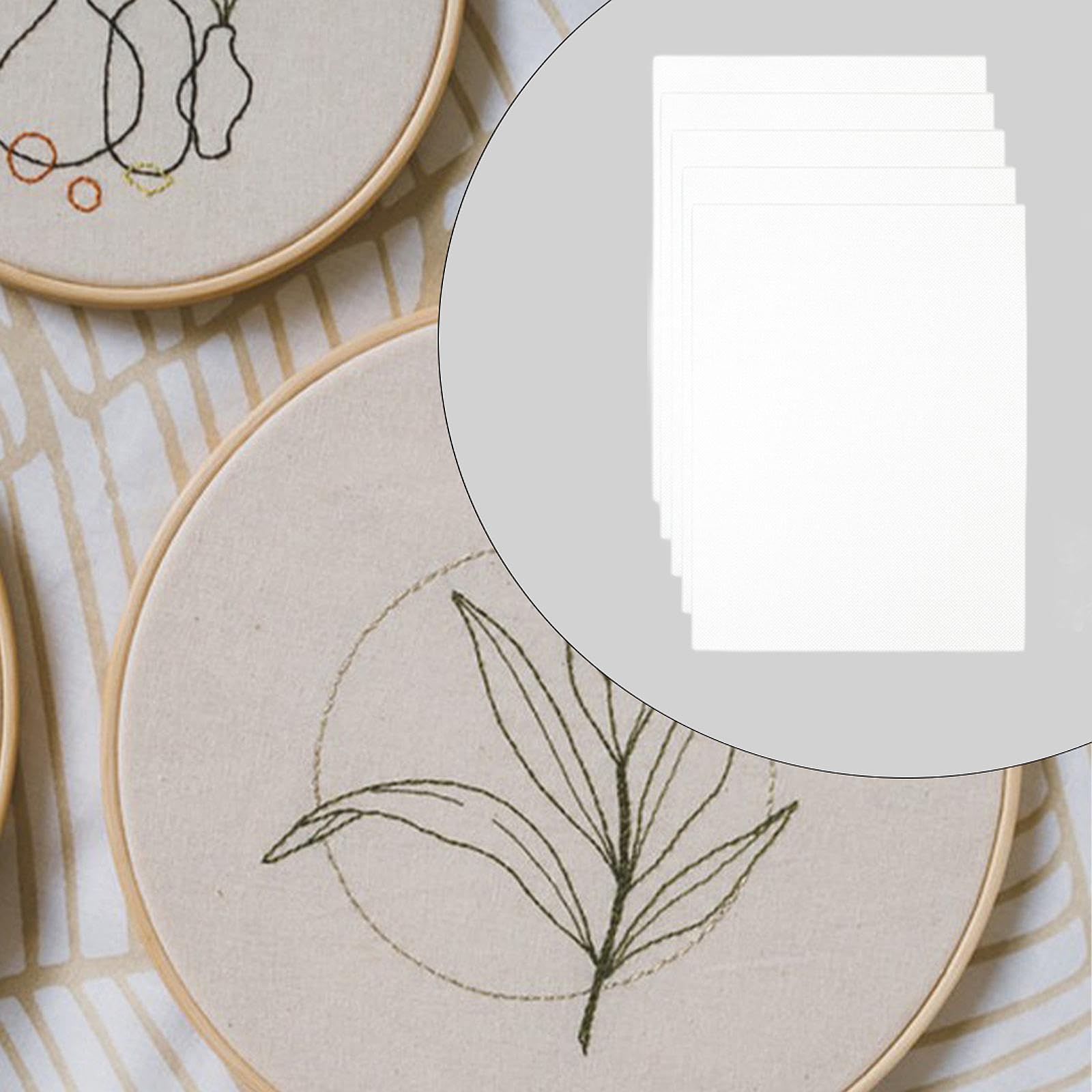 Tachiuwa Wash Away Embroidery Stabilizer Embroidery Stabilizer Topping Embroidery Stabilizer, 5pcs