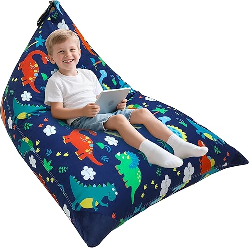 Miniatura 56 de Jorbest Almacenamiento de animales de peluche, almacenamiento de puf de peluche de fútbol, funda para silla de puf de fútbol para niños, asiento de