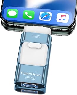 Say Goodbye to Low Storage Woes with Our 128GB External Memory Stick in Blue - Compatible for Phone, iPad, and Android Devices for Extra Space(Royal Blue-T2)