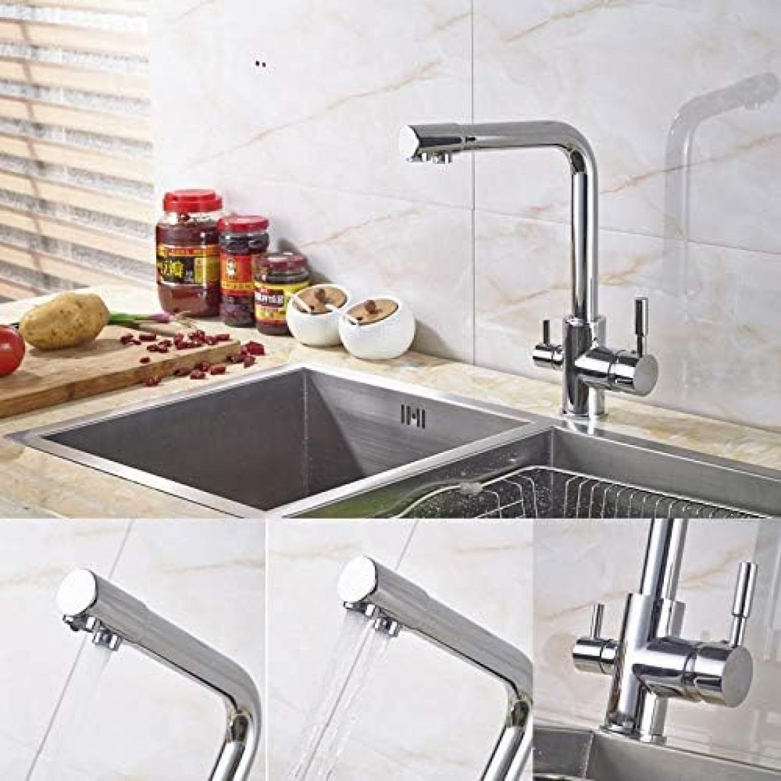 Robinet de cuisine Purity avec filtration par points pour eau potable saine