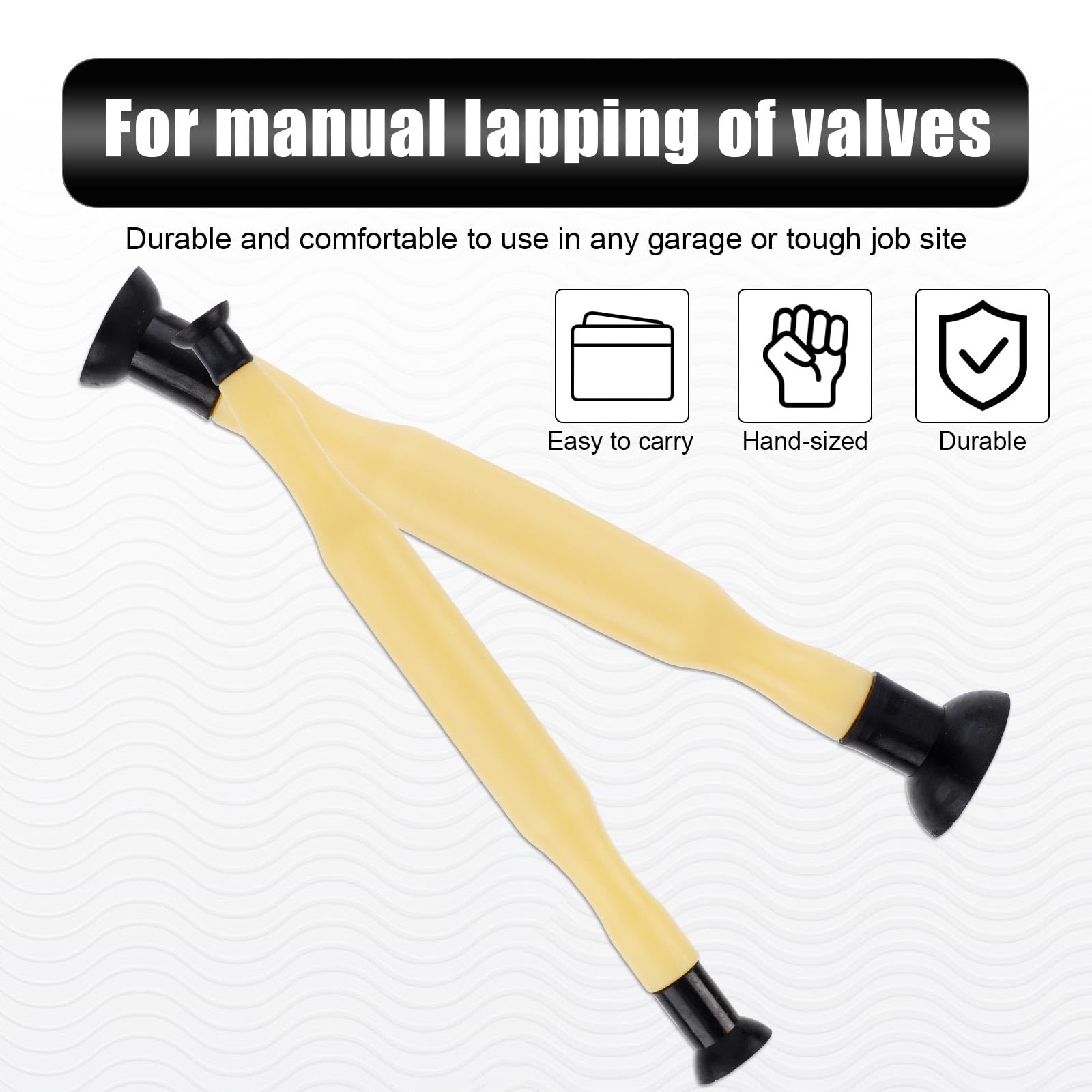 Gosknor 2pz Utensili Lappatura delle Valvole, 2 Dimensioni Utensili Rettifica delle Valvole Durevoli con Ventosa Comoda Maniglia Utensili Compressore Molla Valvole Accessori Manutenzione Riparazione