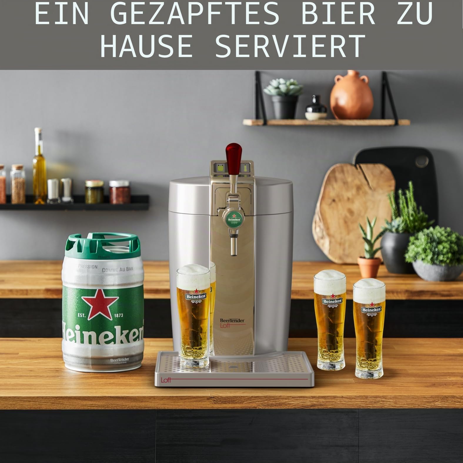 Krups VB700E00 Beertender Loft Edition Bierzapfgerät, Silber/Chrom