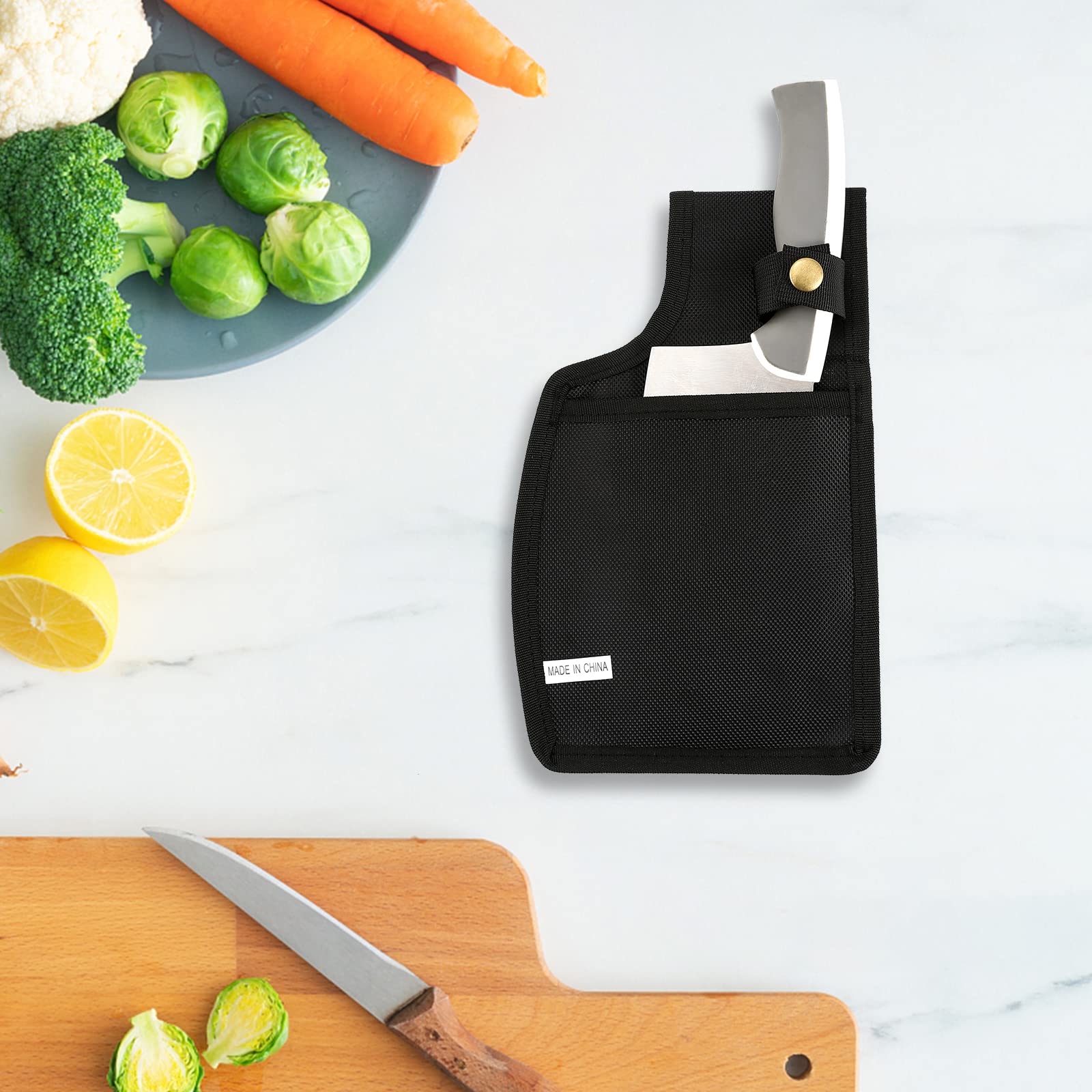 Protecteur De Hachoir De Boucher étanche Et Anti-perforation - Fourreau En Cuir PU Réutilisable Pour Couteaux Plats