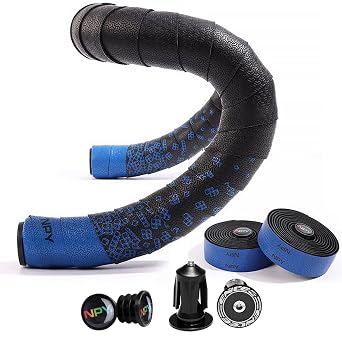 2PCS Bike Handlebar Tapes, Bicycle Handlebar Tape, Road Bike Handlebar Tape, Cycling Handle Wraps, Comfortable, Durable, Anti-Slip, Sweat-Absorbing Design, Blue N