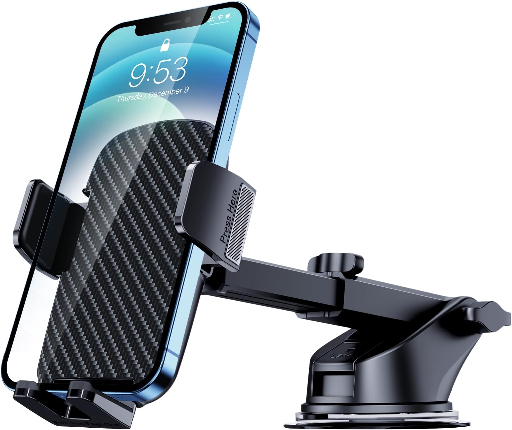 TICILFO Car Phone Holder [Military-Grade Suction] Phone Stand for Car [Super Stable] Automobile Car Mount for iPhone Universal Accessories Air Vent Dashboard Windshield Mount Fit All iPhone Smartphone