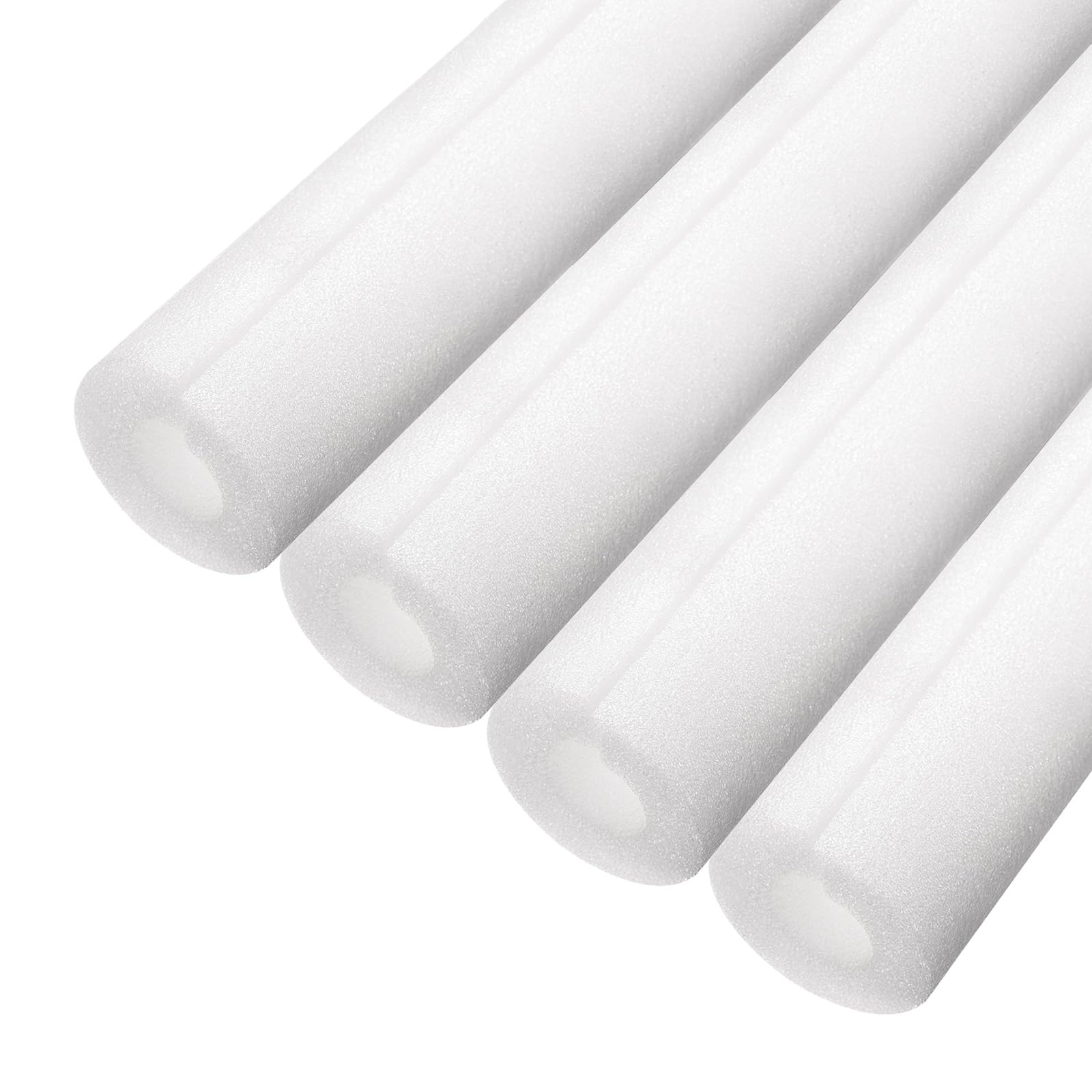 QUARKZMAN 4Pcs Tubo Di Schiuma Isolante Per Tubi Tubo Rivestimento Diviso 10mm (3/8 Pollice) ID 22mm OD 3ft Protezione Dal Gelo Per Tubo Di Rame Bianco