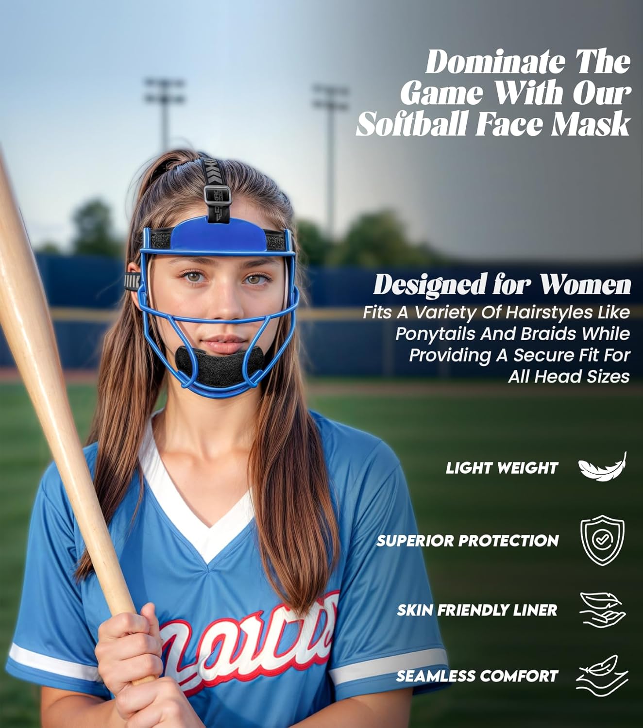 Exxact Sports Softball Face Mask Girls Youth & Adult, Protective Lightweight Fielders Mask Softball Youth for Enhanced Performance - Image 6