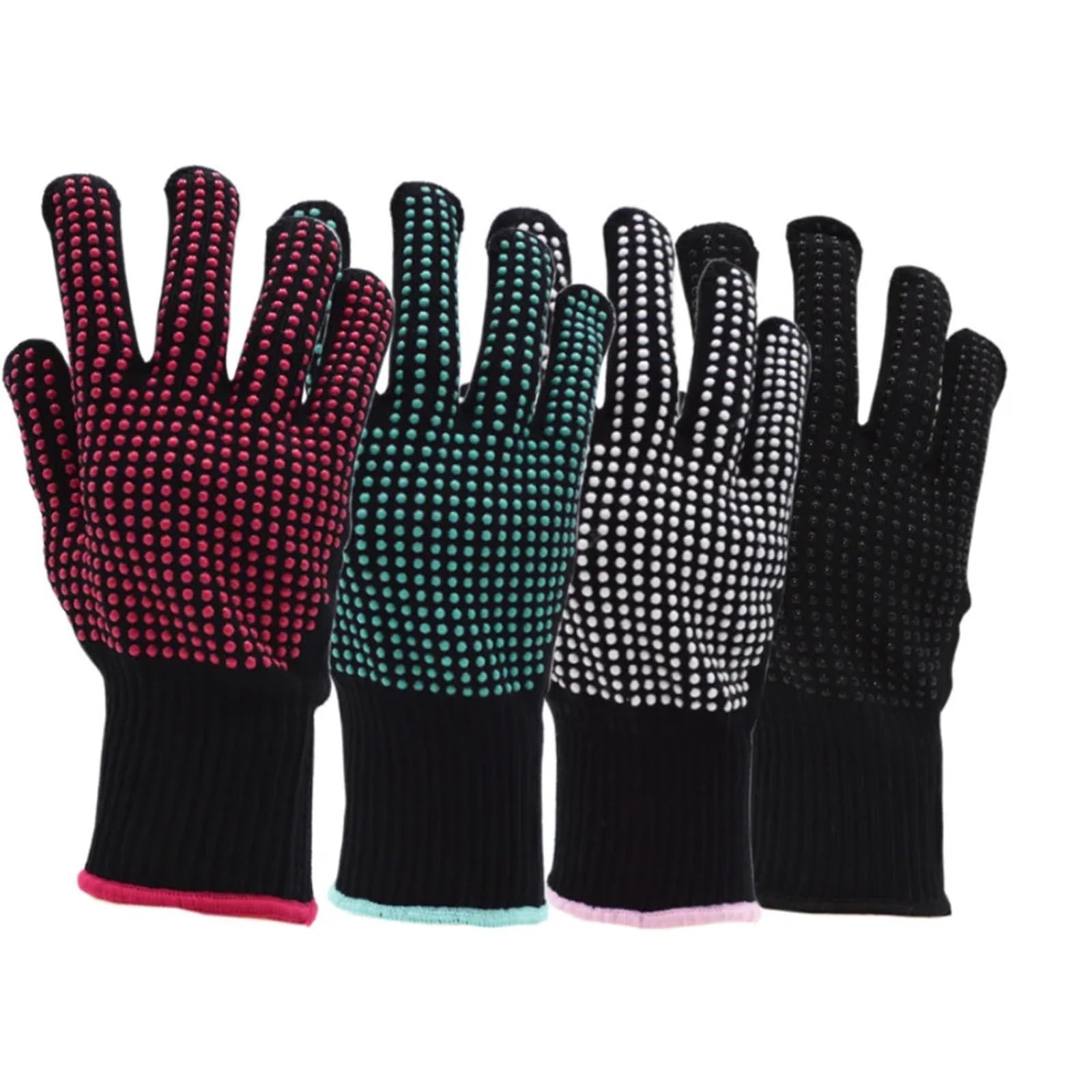 1 paio di guanti antiscottatura for barbecue Guanti da forno resistenti al calore for antiscivolo ignifughi for cucinare Per Grigliare(Silicon Black Dot)
