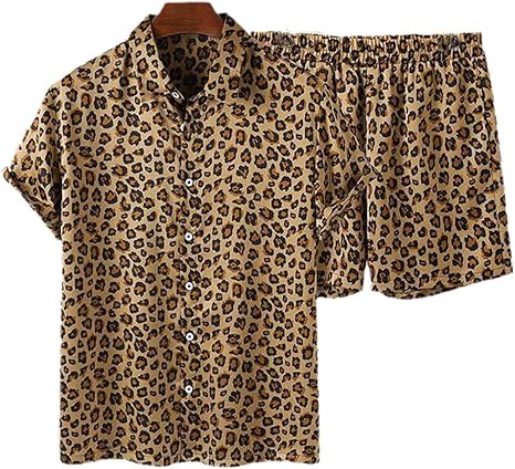 leopard print beach shirt