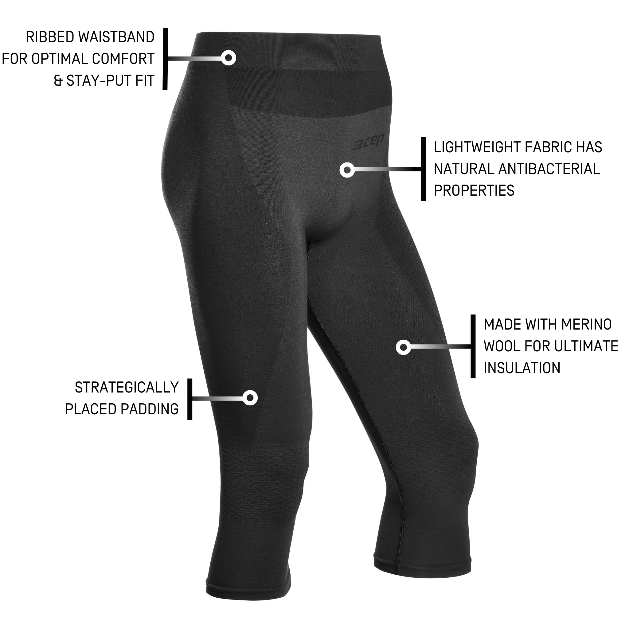 CEP Ski Merino 3/4 Base Mallas Hombre