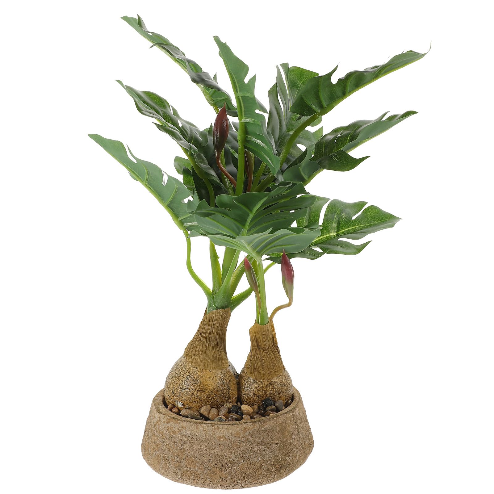 Plante artificielle texture naturelle avec pot simulé pour maison