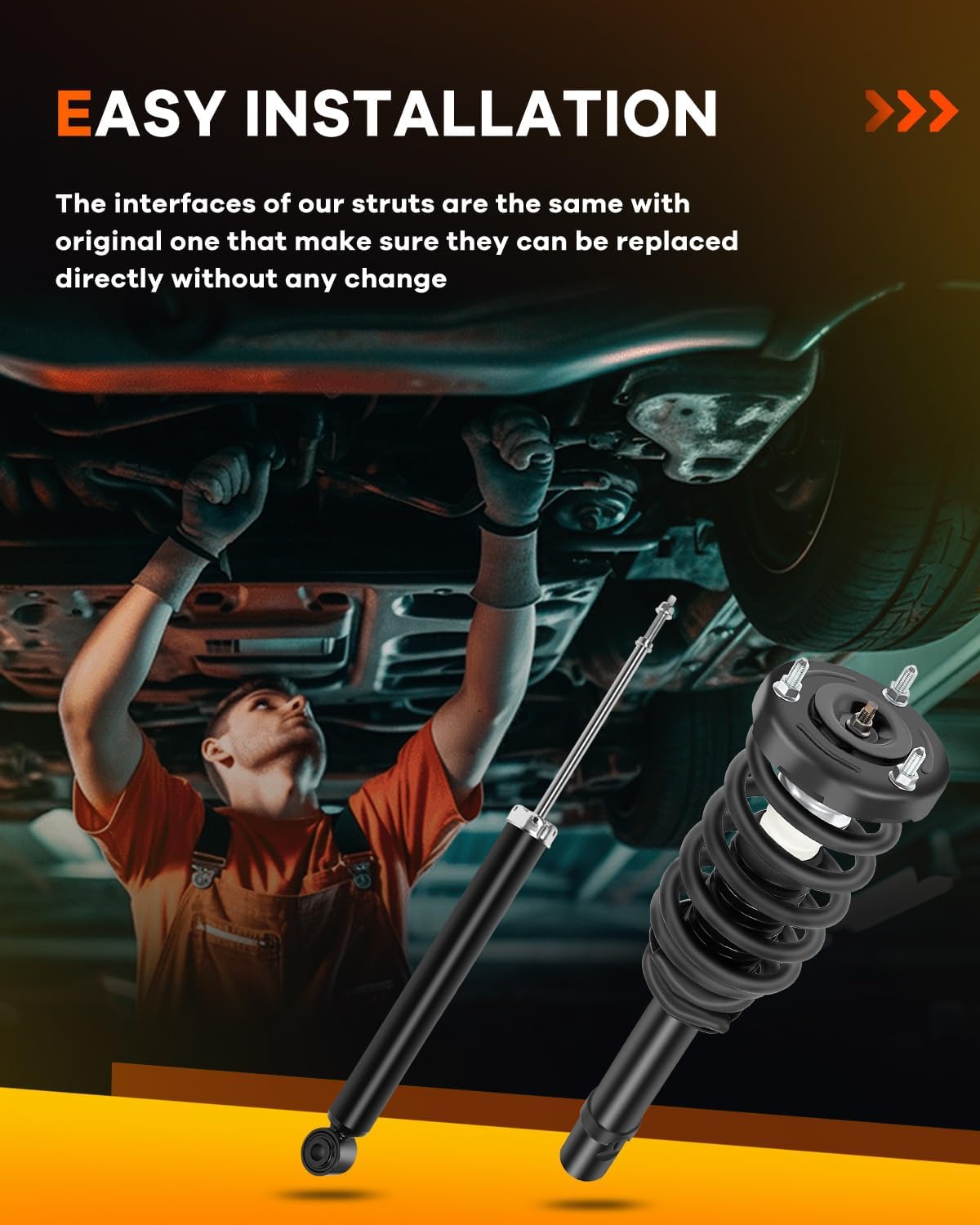 Spring Strut Assembly,OCPTY Complete Struts Shocks Fits 2006 2007 2008 2009 2010 2011 for Hyundai Azera, 2006 2007 2008 2009 2010 for Hyundai Sonata 172281 5614 Replace Strut