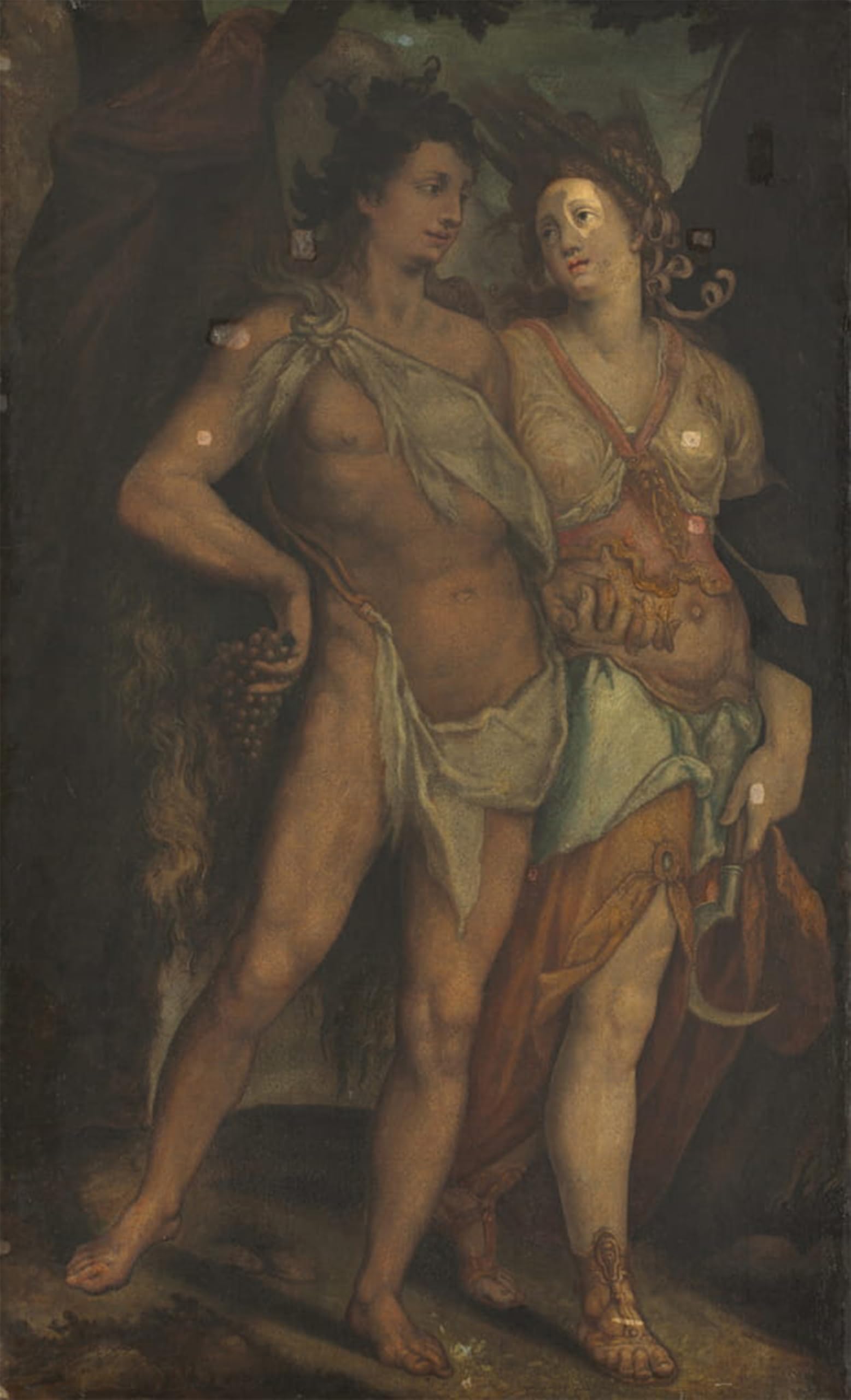 Cuadro Ceres y Baco de Spranger lienzo decorativo clásico 60x90cm 5