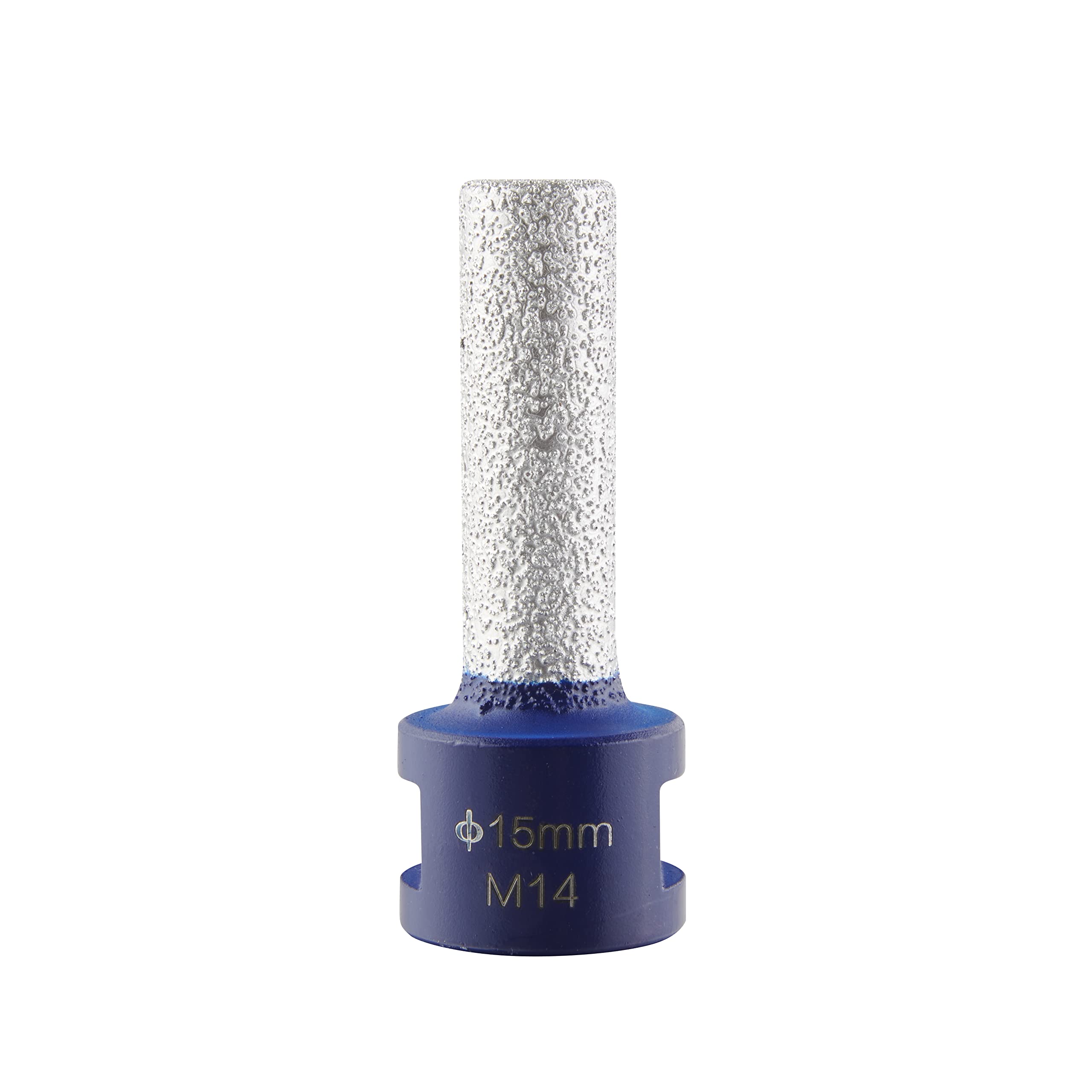 KATSU Diamond Finger Bit 15mm M14 Thread Vacuum Brazed Diamond Milling Reamer Bit for Enlarging and Shaping or Round Bevel Existing Holes in Porcelain Hard Ceramic Granite and Marble