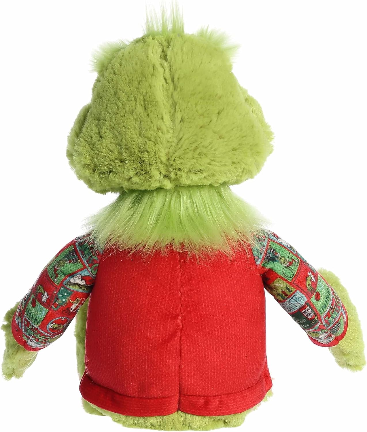 Aurora® Festive Dr. Seuss™ Ugly Sweater Light-Up Grinch Stuffed Animal - Officially Licensed Plush for Imaginative Play - Perfect for Holiday Decorations or Gifts - Green 9.5 Inches