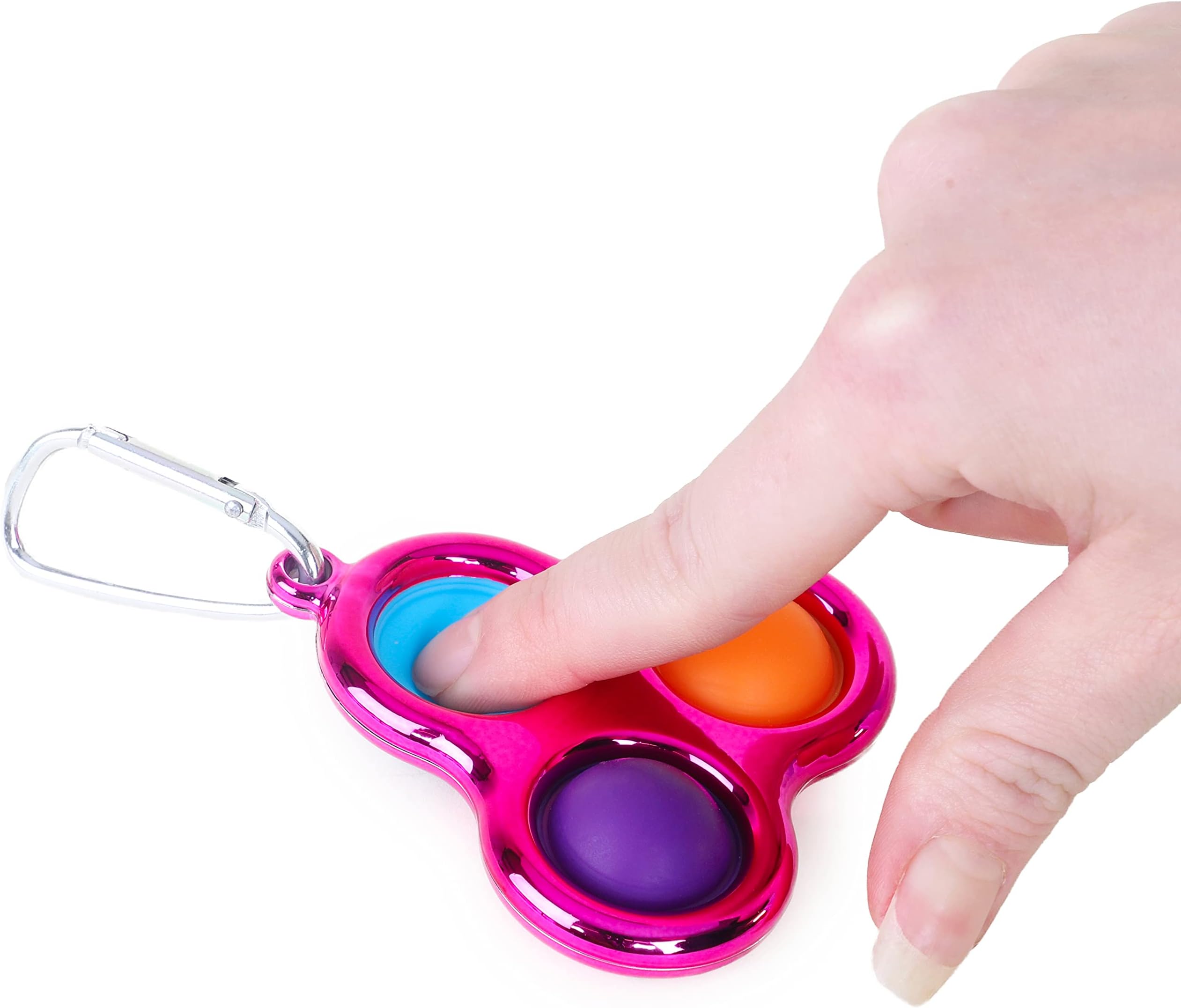 ToylandPush Bubble Pop Bubble Sensory Fidget Toy - Lots to Choose (Pink Keychain)