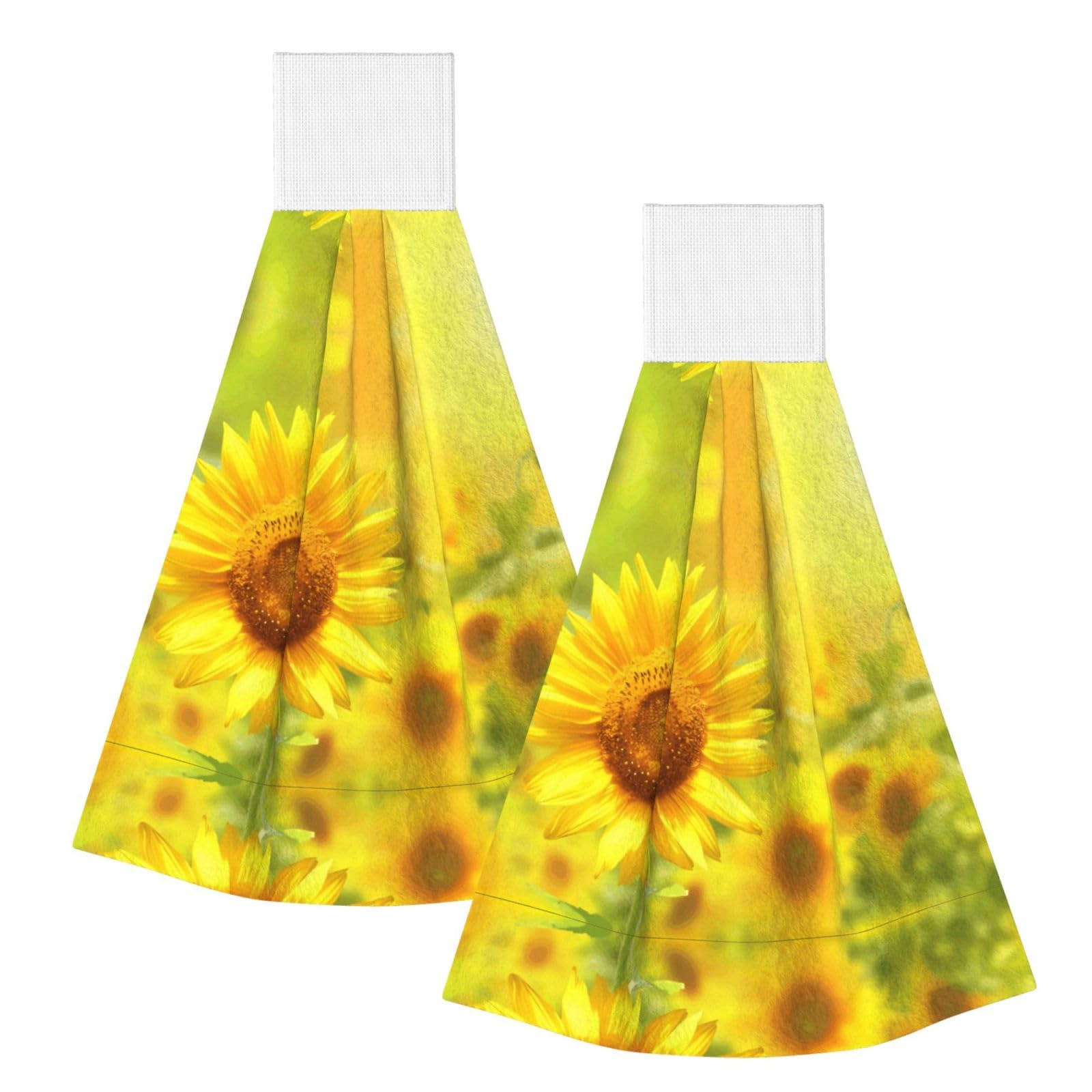 Sunflower Highly Absorbent Dish Towels Soft Coral Fleece Wipe