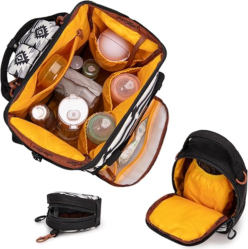 Miniatura 3 de Montana West Wrangler Callie - Mochila para pañales con funda para chupete, bolsa cruzada para botella y correas para cochecito de bebé, diseño