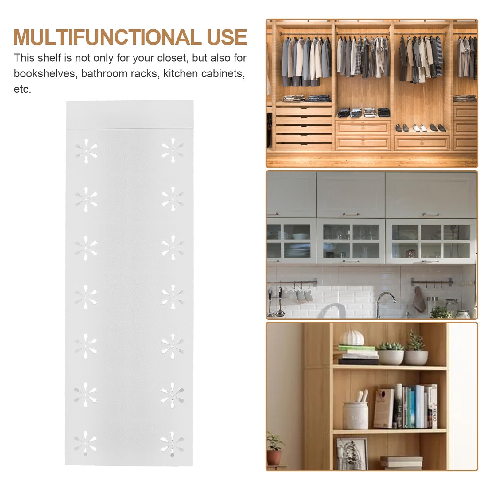 DECHOUS Ripiano Estensibile Armadio Regolabile Scaffale Tensione Allungabile per Organizer Vestiti e Mensola Divisoria Multiuso per Armadio Cucina Bagno