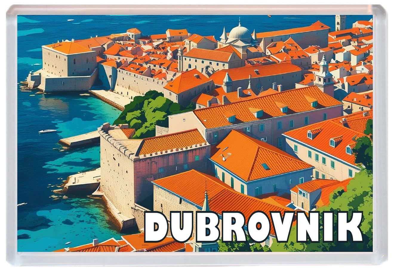 Baked Bean Store Multicolor Dubrovnik - Jumbo Artistic Fridge Magnet 96 X 67Mm