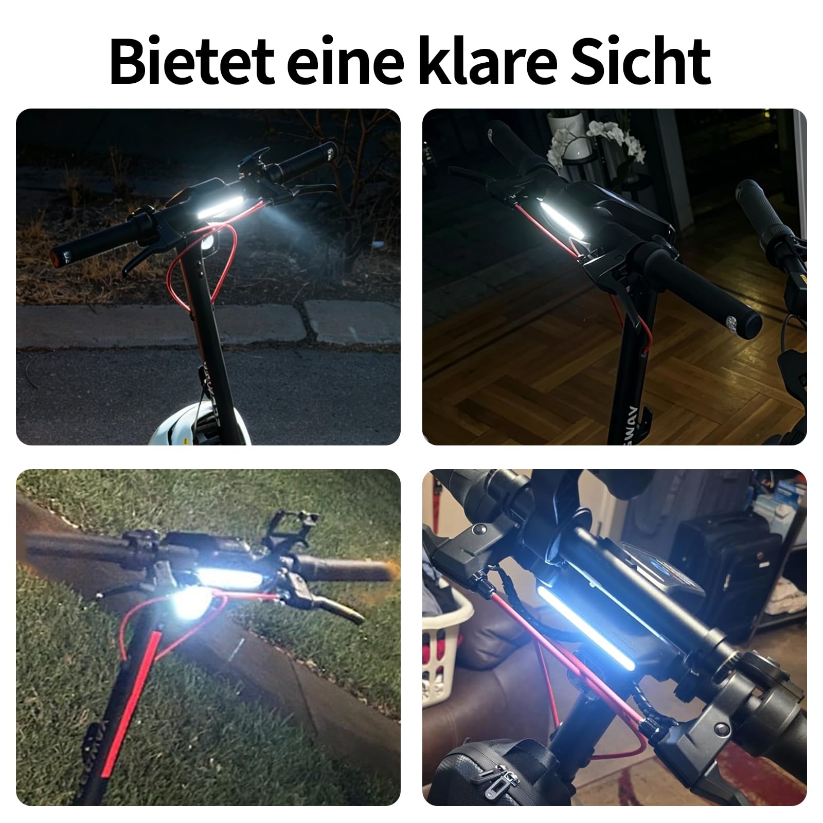 JOYSOG E-Bike-Frontlichter für Ninebot KickScooter MAX G3 / F3 / F3 Pro Elektrische Roller Ersatz-Scheinwerfer-Lampenteile