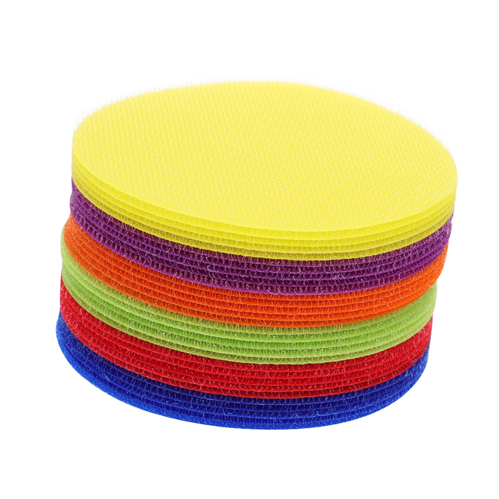 TOYANDONA 72 pezzi Adesivi Rotondi per Tappeti in Nylon Resistenti e Facili da Pulire Marcatori Colorati Educativi per Aula e Asilo Gioco per Organizzazione Sedute e Attività Didattiche