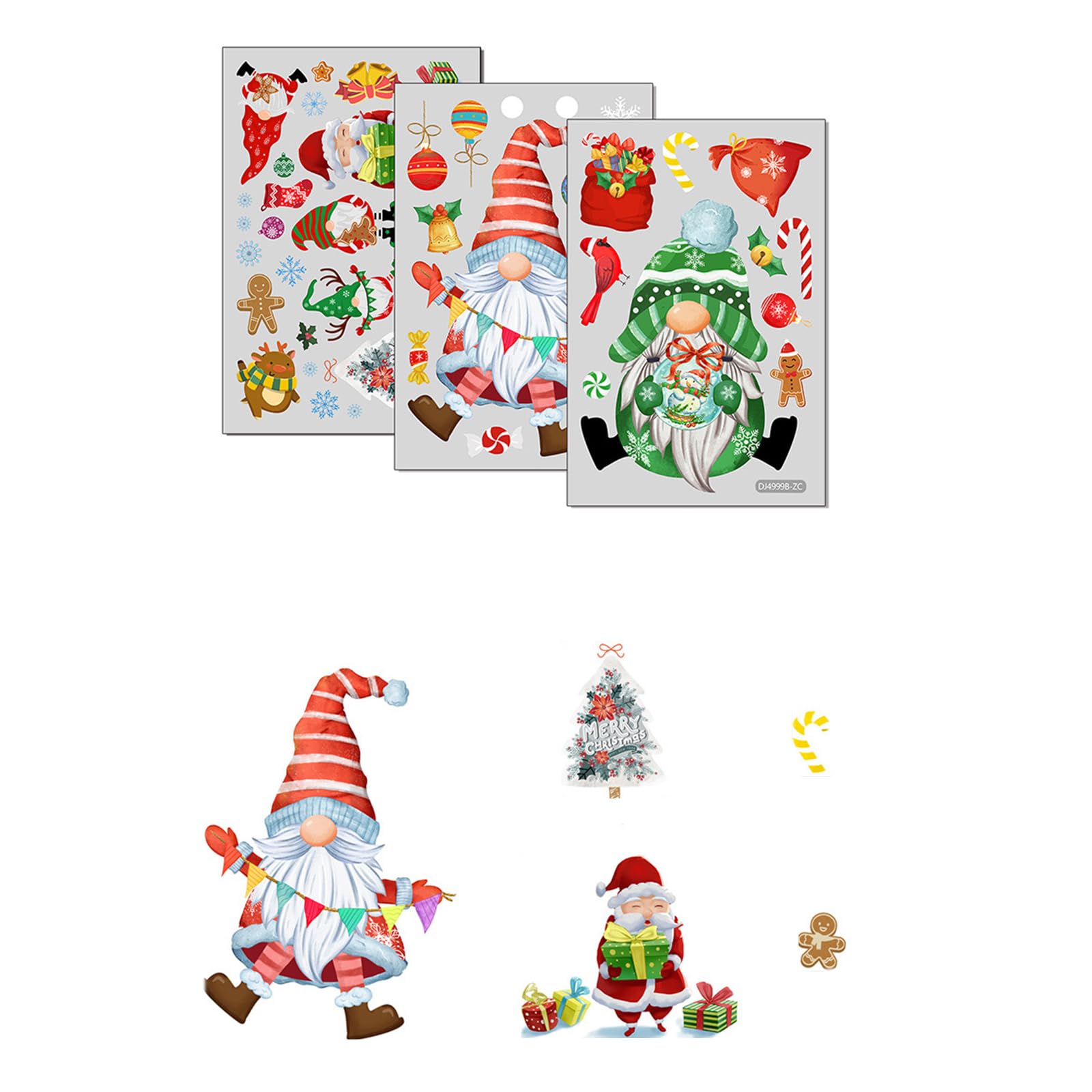 Buxuaaaa Christmas Window Clings Glass Door Sticker Gnomes Dwarf Faceless Stickers Set Double Sided Double Sided Glass Window Decals Suitable for Indoor and Outdoor Use