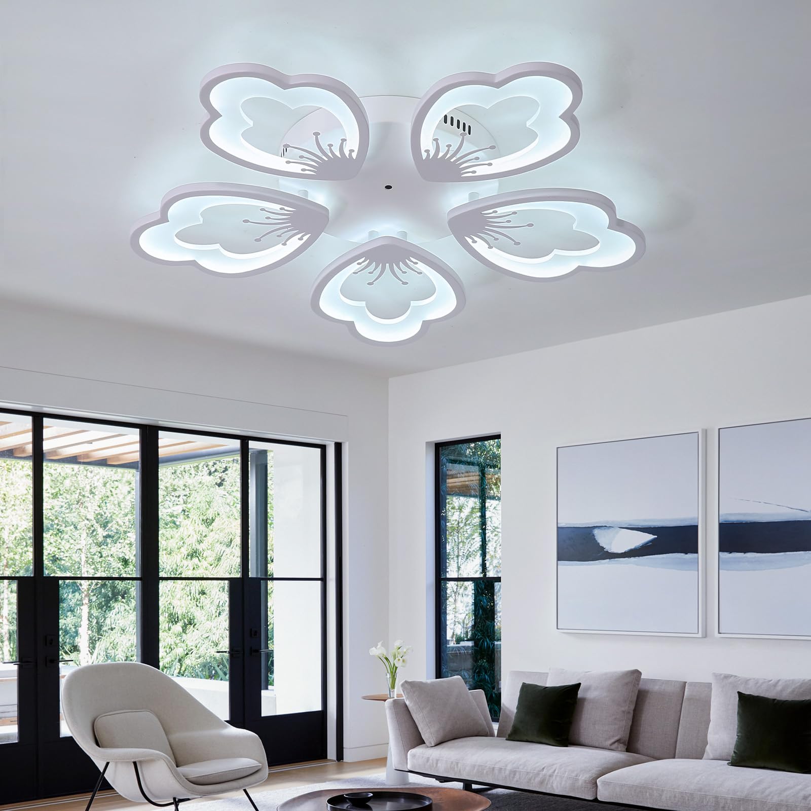 Lumière plafond grand format pour grand salon et grande chambre