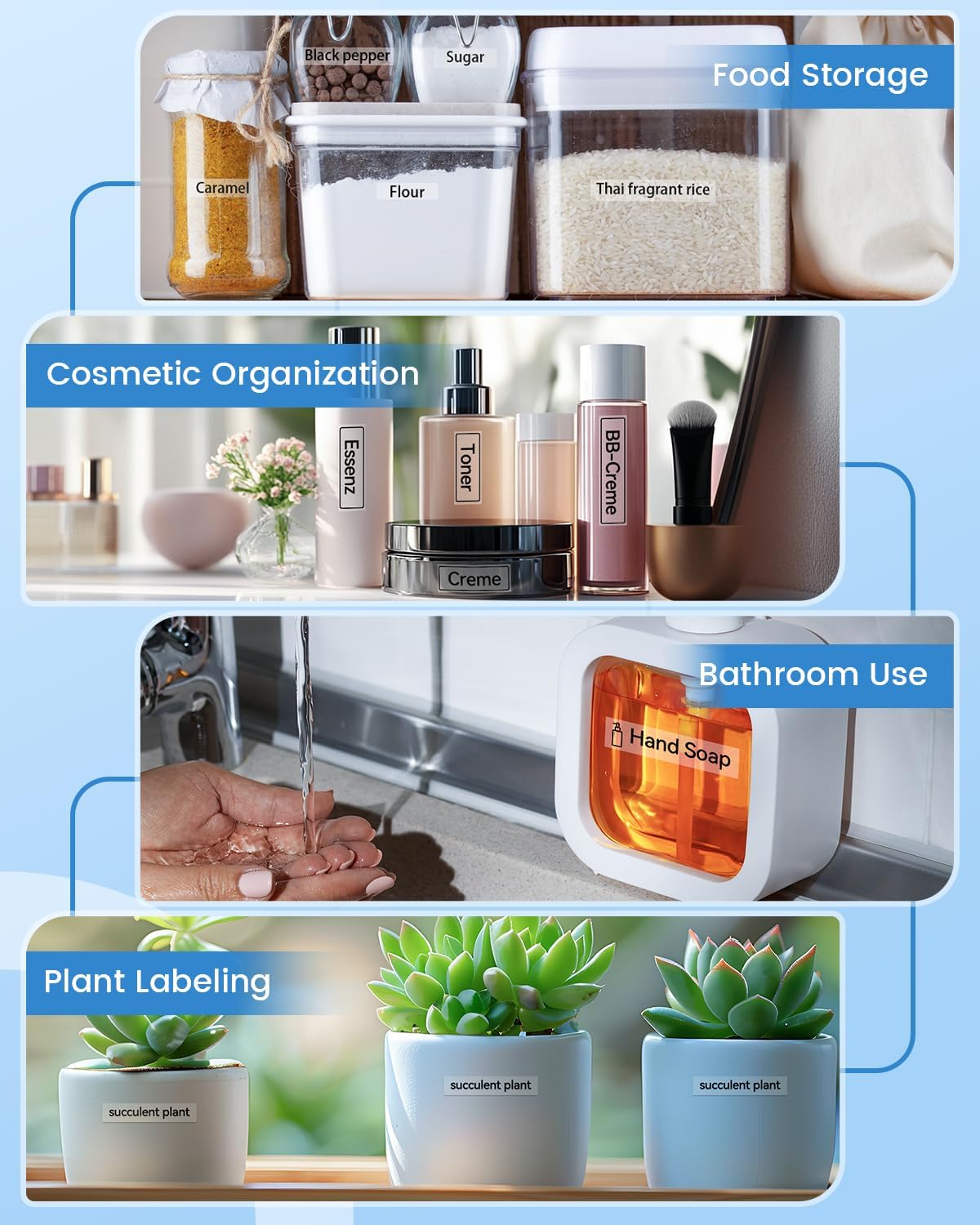 TZe TZ Tape 12mm 0.47 Laminated Clear Label Tape Replacement for Brother P Touch Label Tape TZe-131 TZe131 Black on Clear Label Maker Tape, Compatible with Brother PT-H110 D210 D220 D400 D600, 4-Pack - Image 7