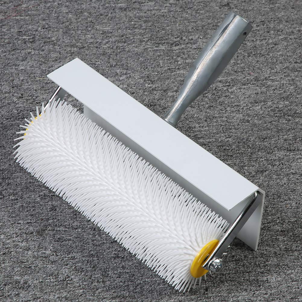 Greensen Entlüftungsroller 250 mm – Luftentferner für selbstnivellierenden Estrich & Latex-Bodenbeschichtung, Profi-Entlüftungswalze mit Spritzschutz und Spike-Belag