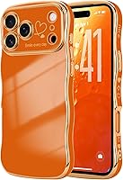 Vista 99 de LCHULLE Funda para iPhone Air para mujeres y niñas, lindo marco ondulado con forma rizada con patrón de corazón de amor, cubierta de protección