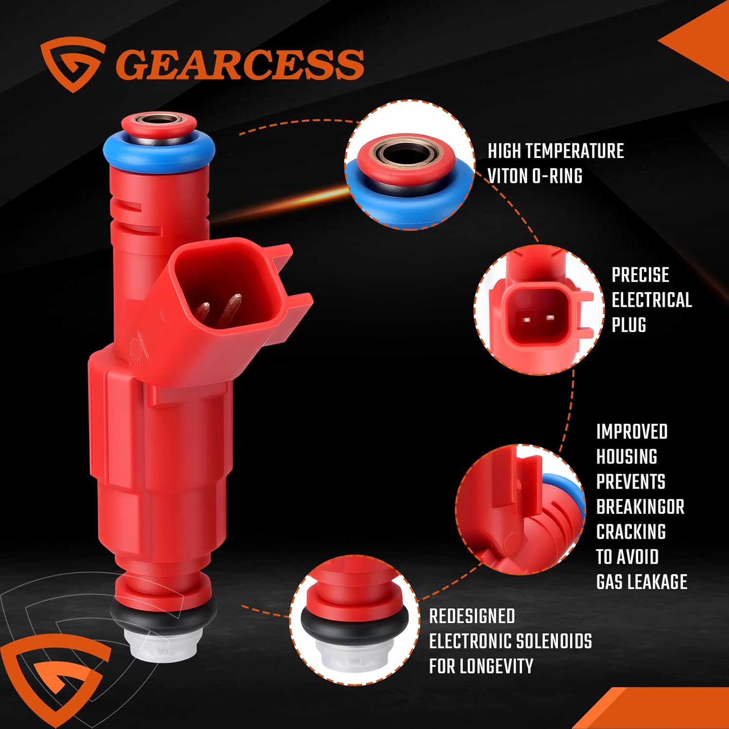 12 Holes Fuel Injectors Fit For Jeep: Wrangler/TJ/Liberty / (Grand) Cherokee | Fit For Ford: Mustang/Escape | Fit For Dodge: Fit for Ram 1500/Dakota, 3.0L/3.7L/3.8L/3.9L/4.0L V6, 0280156161(6 Pcs)