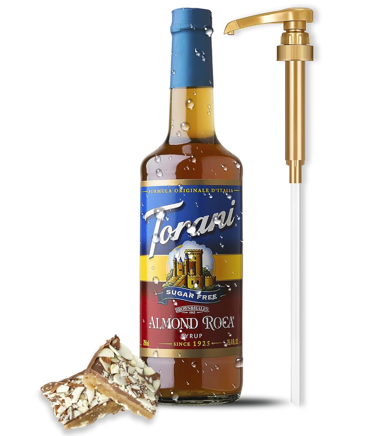 Torani Sugar Free Almond Roca Syrup with Little Squirt
