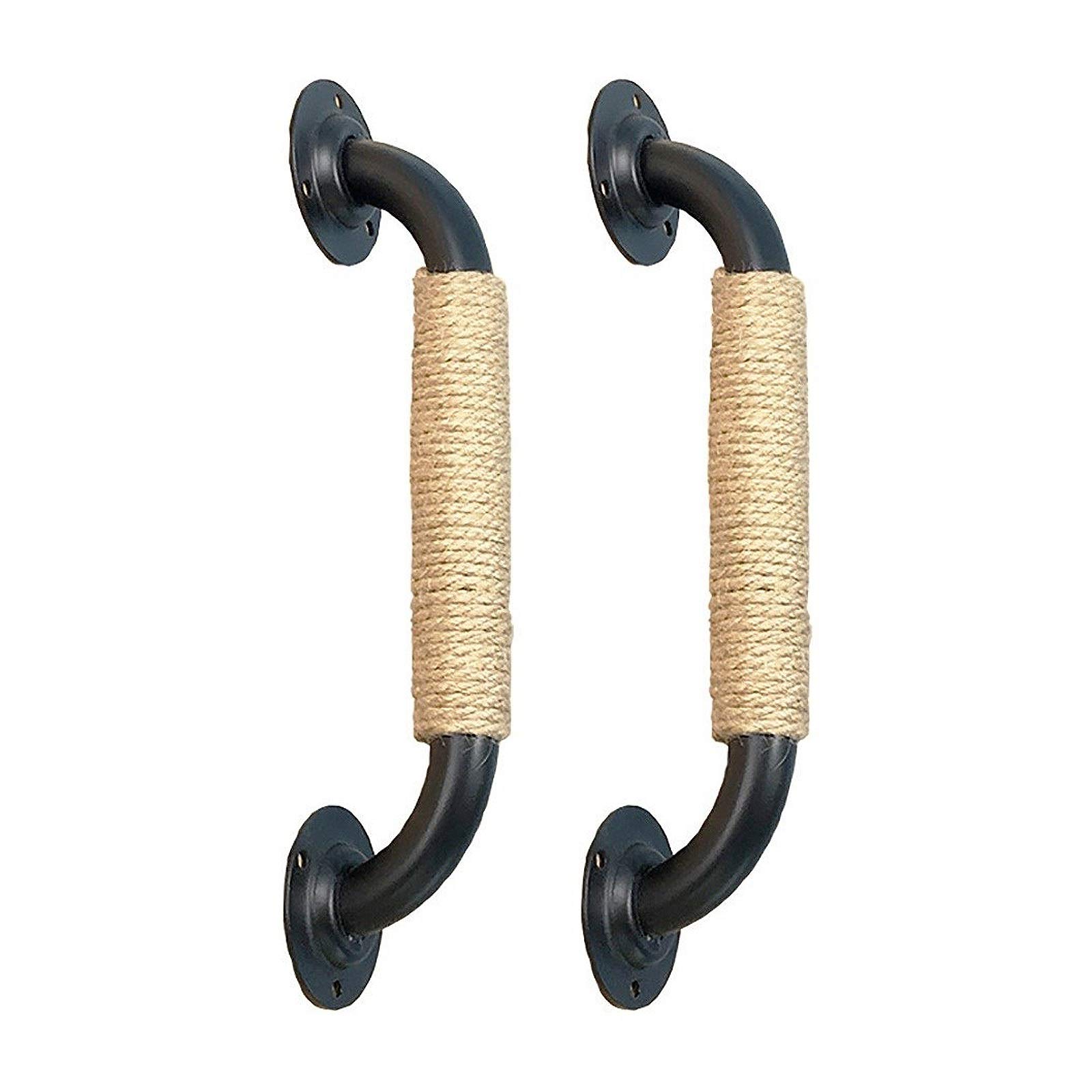 Poignée de porte coulissante fer forgé noir pour rénover facilement