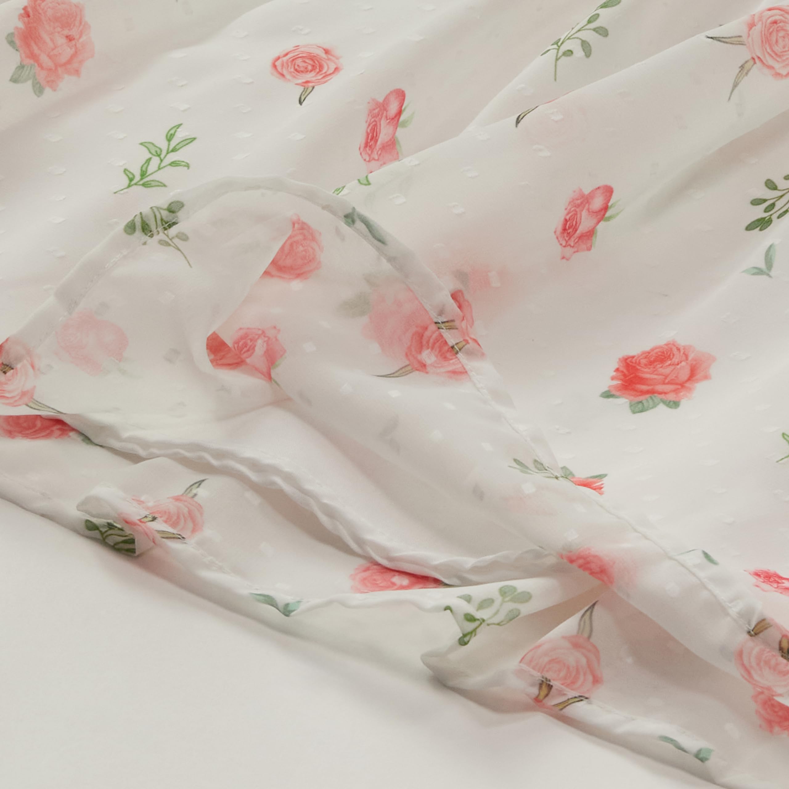 TAGAS Vestido de mujer con estampado floral de lunares suizos sin mangas con cuello redondo elástico en la cintura para niñas (KD-399)