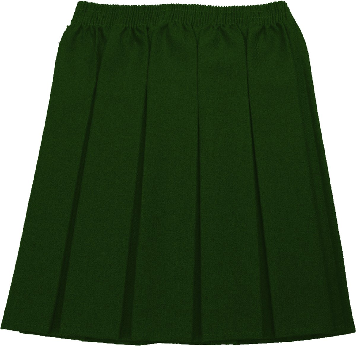 School Skirt Girls Box Pleat Uniform Sizes Bottle Green 9-10 Years