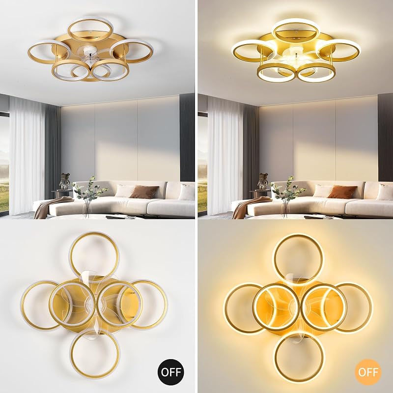 Anyeark Low Profile Ceiling Fan – Adjustable color temperature