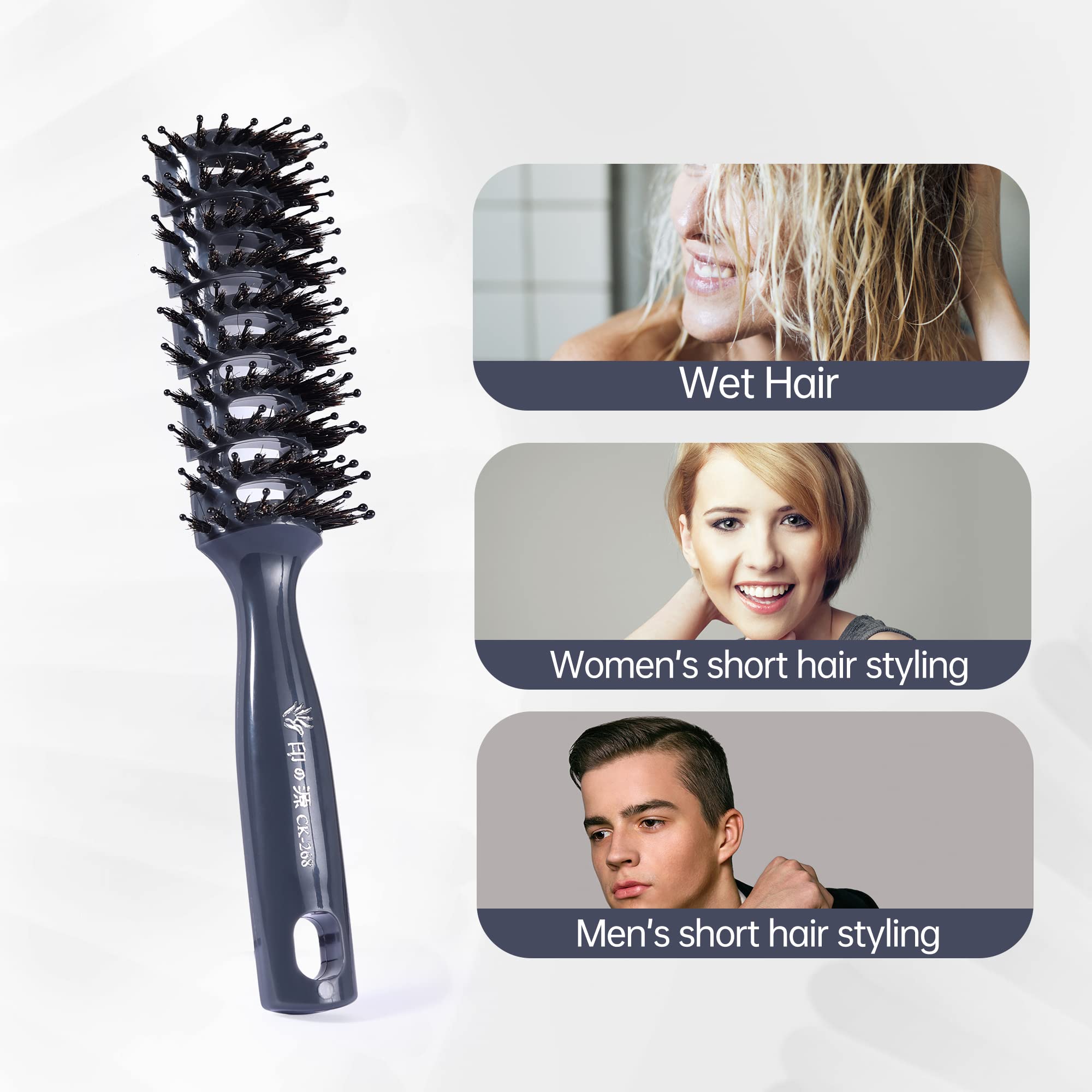 PERFEHAIR Boar Bristle Vent Hair Brush for Men & Women - Image 2