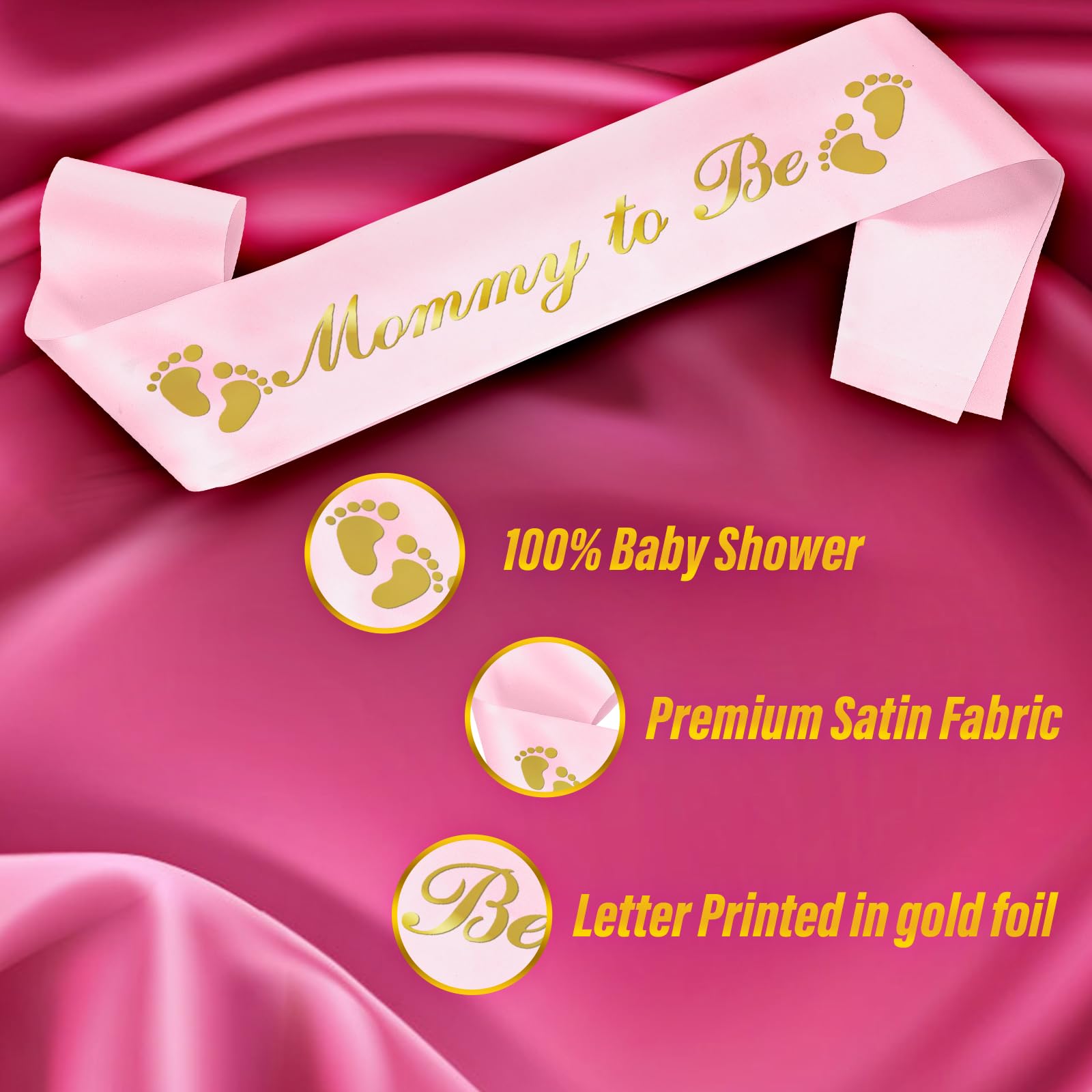 Fasce Baby Shower 'Mummy To Be' E 'Daddy To Be' - Decorazione Festa In Rosa E Blu, Ideale Per Rivelazione Genere