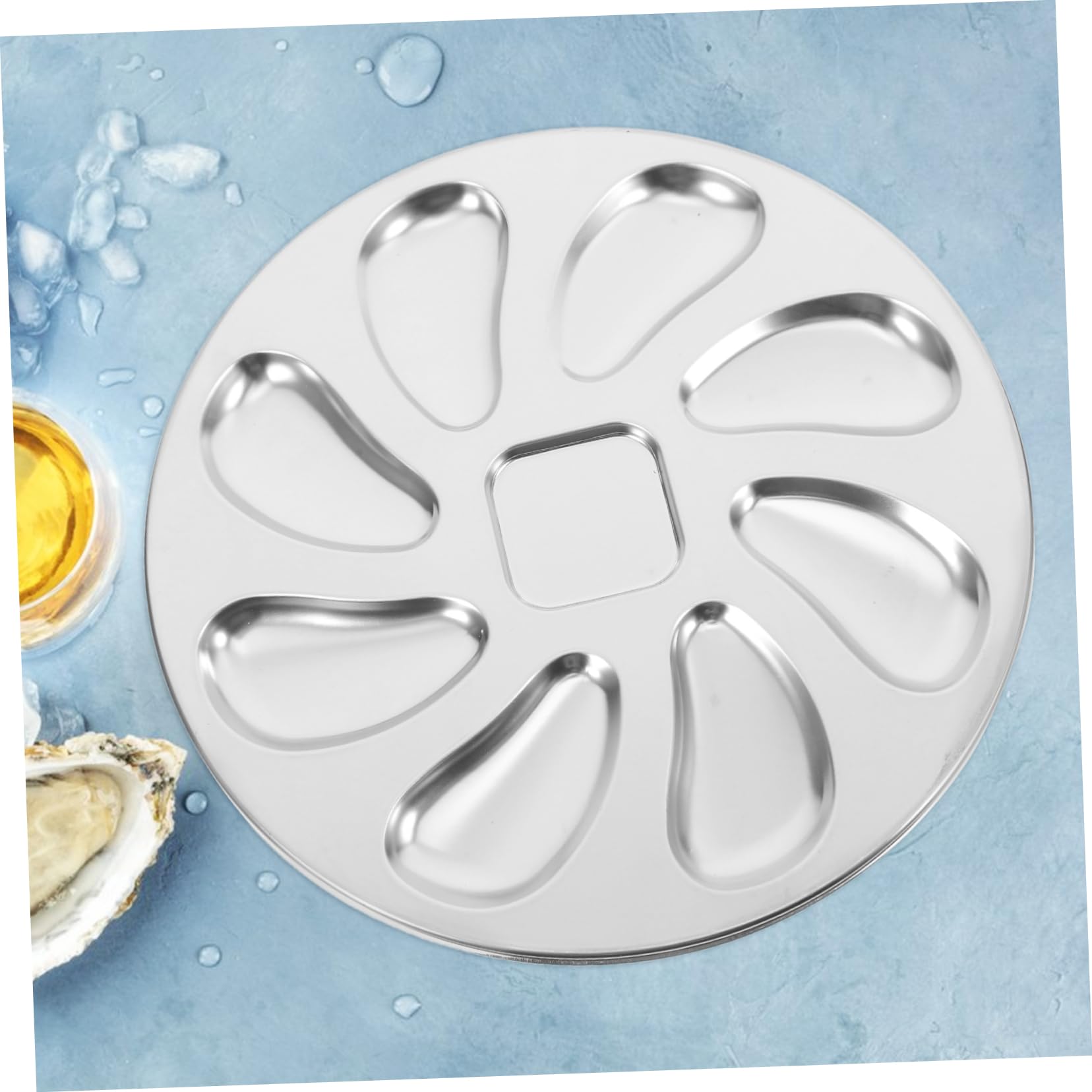 Cabilock 10piezas Herramientas para Abrir Ostras De Acero Inoxidable Incluye Pinza para Ostras Bandeja para Servir y Herramientas para Mariscos para Eventos Casa o Cena De Mariscos
