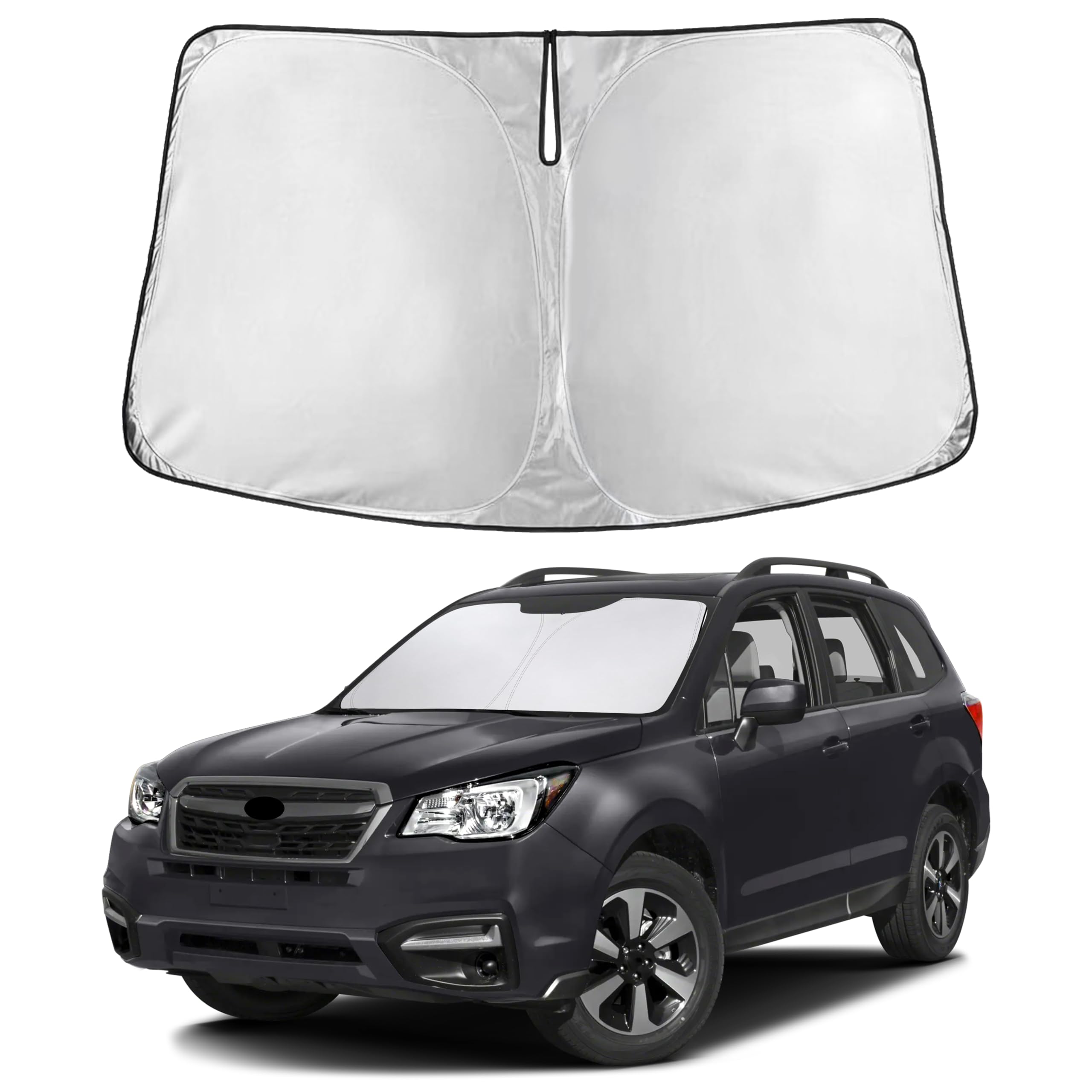 Autovir Windshield Sun Shade Fit for 2014-2016 2017 2018 Subaru Fit Forester Sunshade, Front Car Window Shades Sun Visor, Blocks UV Rays & Heat, Car Accessories Fit for Subaru Fit forester 2014-2018