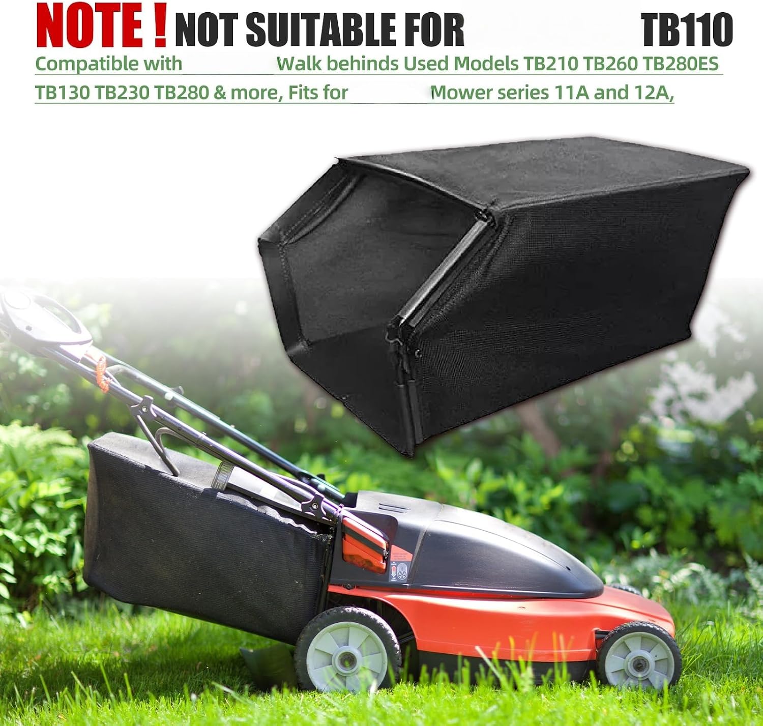 Duty Lawnmower Grass Catcher Bag 964-04117A Accessories Collector for TB210 TB260 TB280ES TB130 TB230 TB280 Collector Bag Replacement