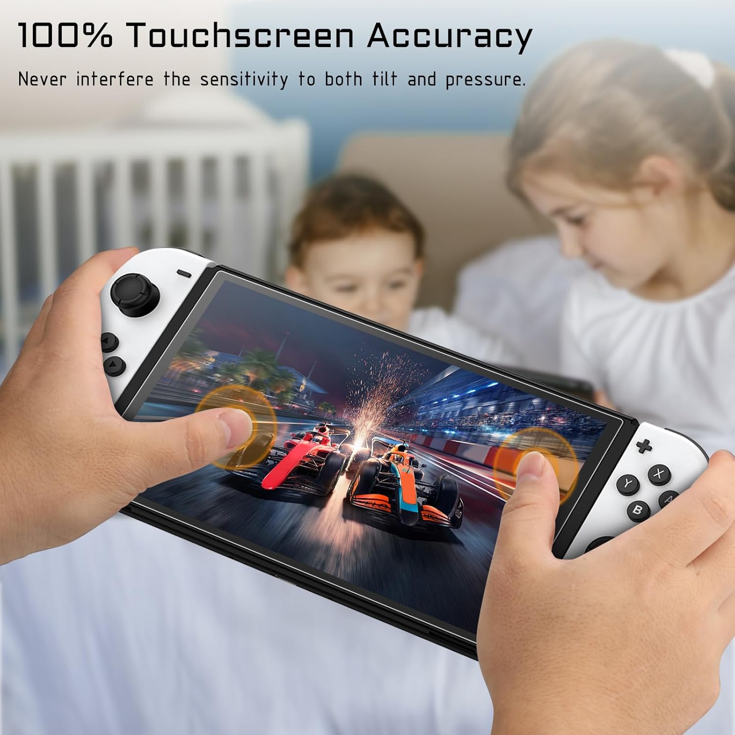 Fintie Bundle: Carrying Case for Nintendo Switch OLED Model 7.0"/Switch 6.2" with Game Card Slots & Inner Pocket + [2-Pack] Tempered Glass Screen Protector