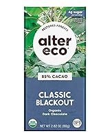 Vista 1 de Alter Eco Classic Blackout 85% cacao oscuro puro, comercio justo, orgánico, sin OGM, sin gluten (Classic Blackout)