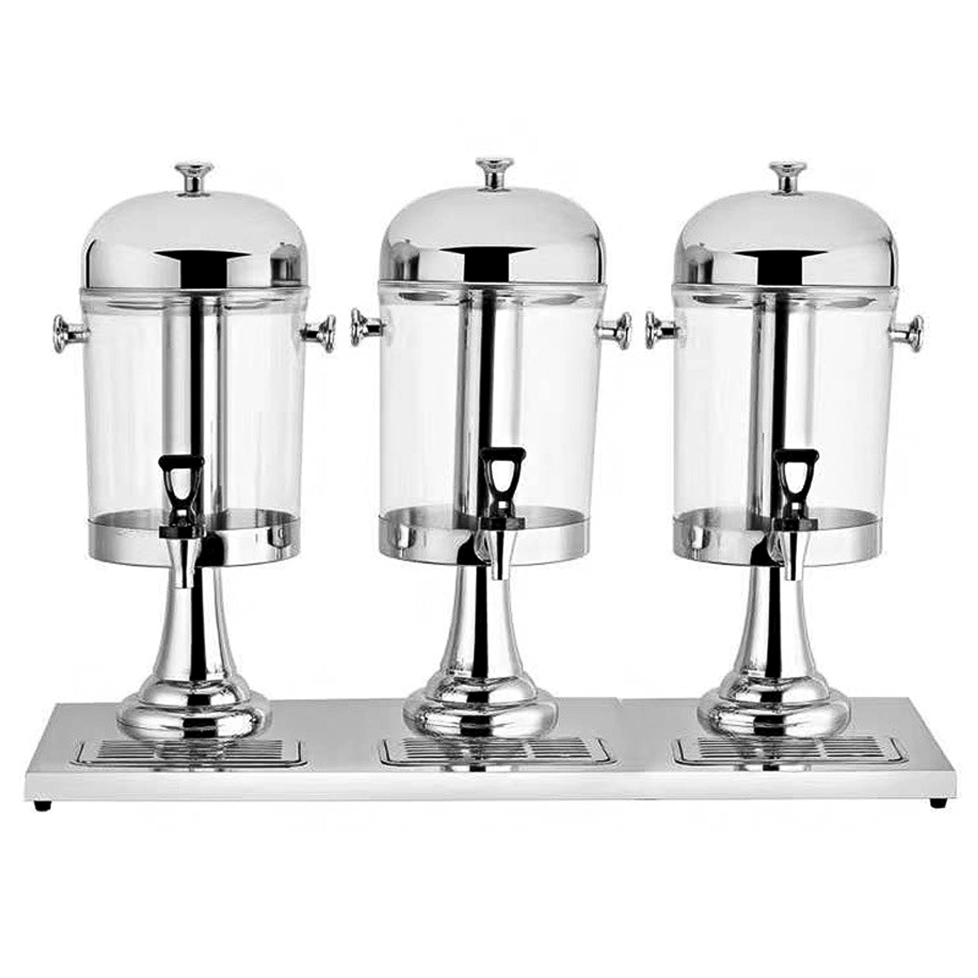 MYUYEE 8/16/24L Drink Dispenser, Commercial Hotel Self-Service Convenience Beer Juice Dispenser, Stainless Steel Container For Cold & Hot Beverage (Silver-24L)