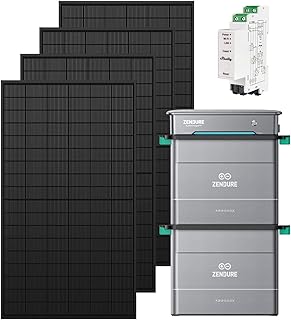 Kraftmax SolarFlow Hyper 2000 Balkonkraftwerk mit Speicher (3840Wh), 4×445W Trina Solarpanels, 4 MPPTs (1800W), auf 7,68 kWh erweiterbar, Plug&Play inkl. Shelly Pro 3EM (ohne Kabel für Panels)